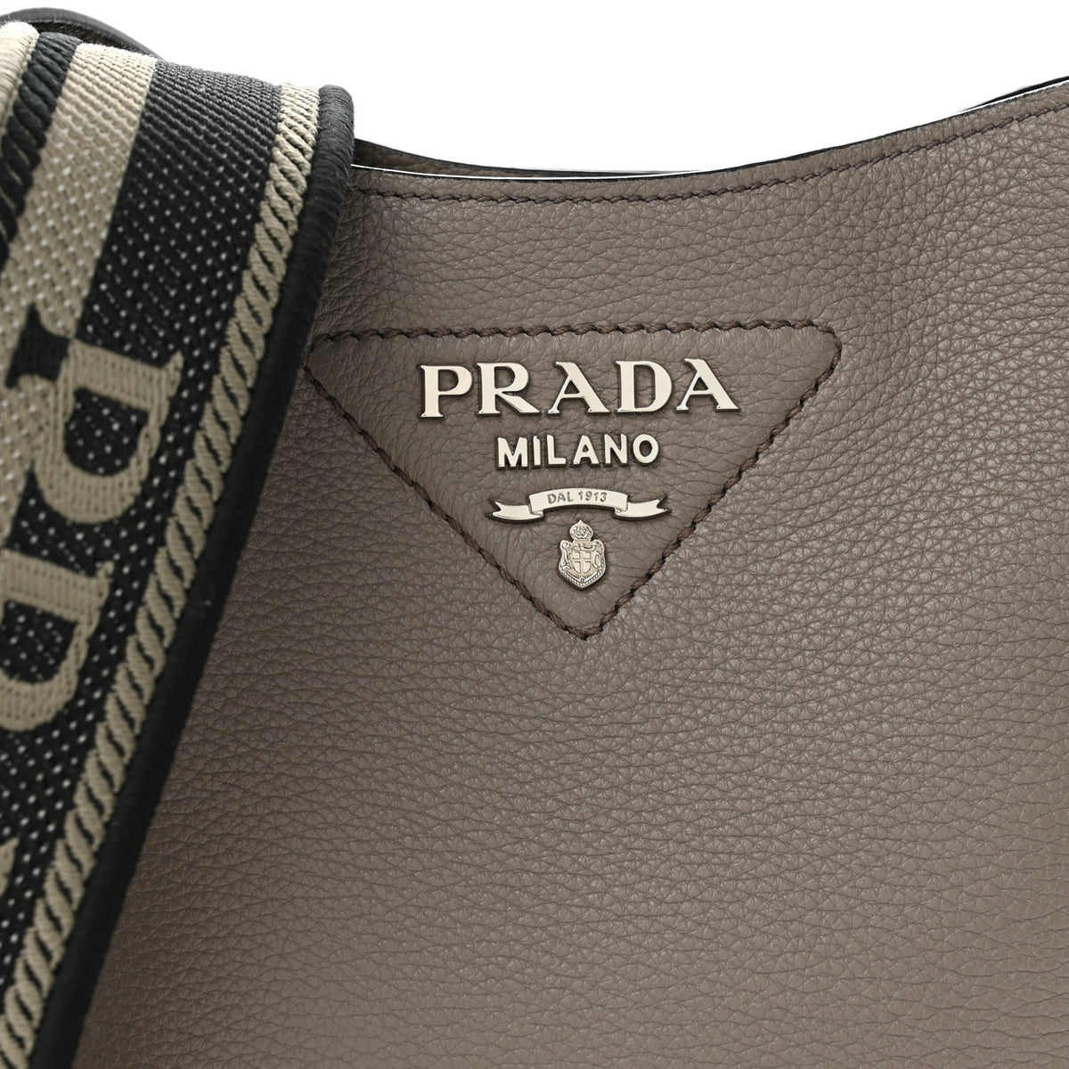 Prada Vitello Daino Soft Mini Hobo Messenger Bag Argilla 7 of 9