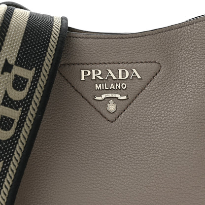 Prada Vitello Daino Soft Mini Hobo Messenger Bag Argilla 7 of 9