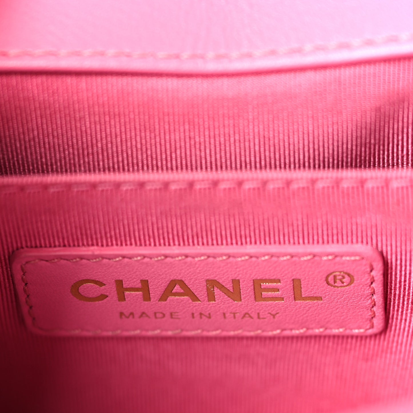 Calfskin Quilted Medium Boy Flap Pink