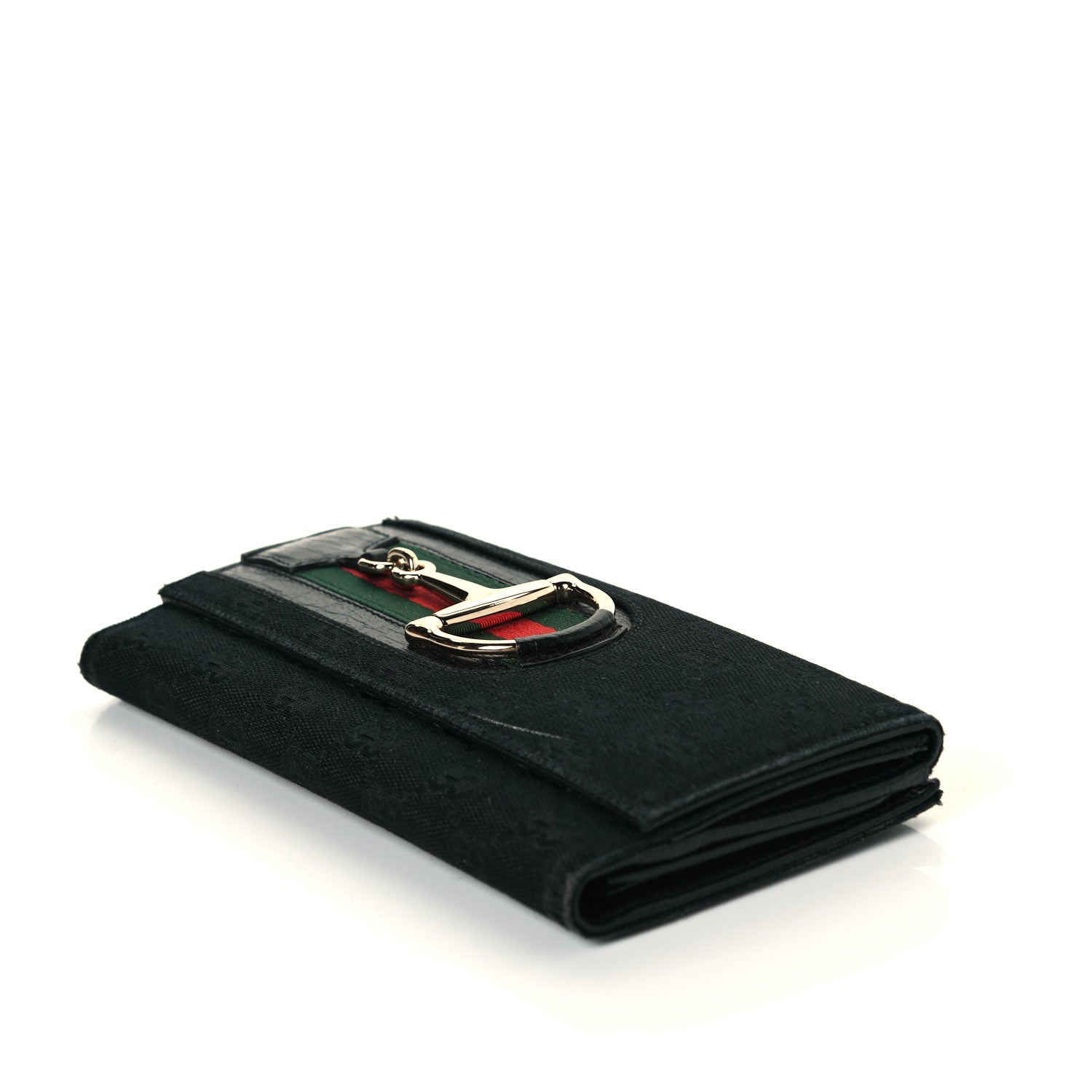 Gucci Monogram Hasler Continental Wallet Black 5 of 11