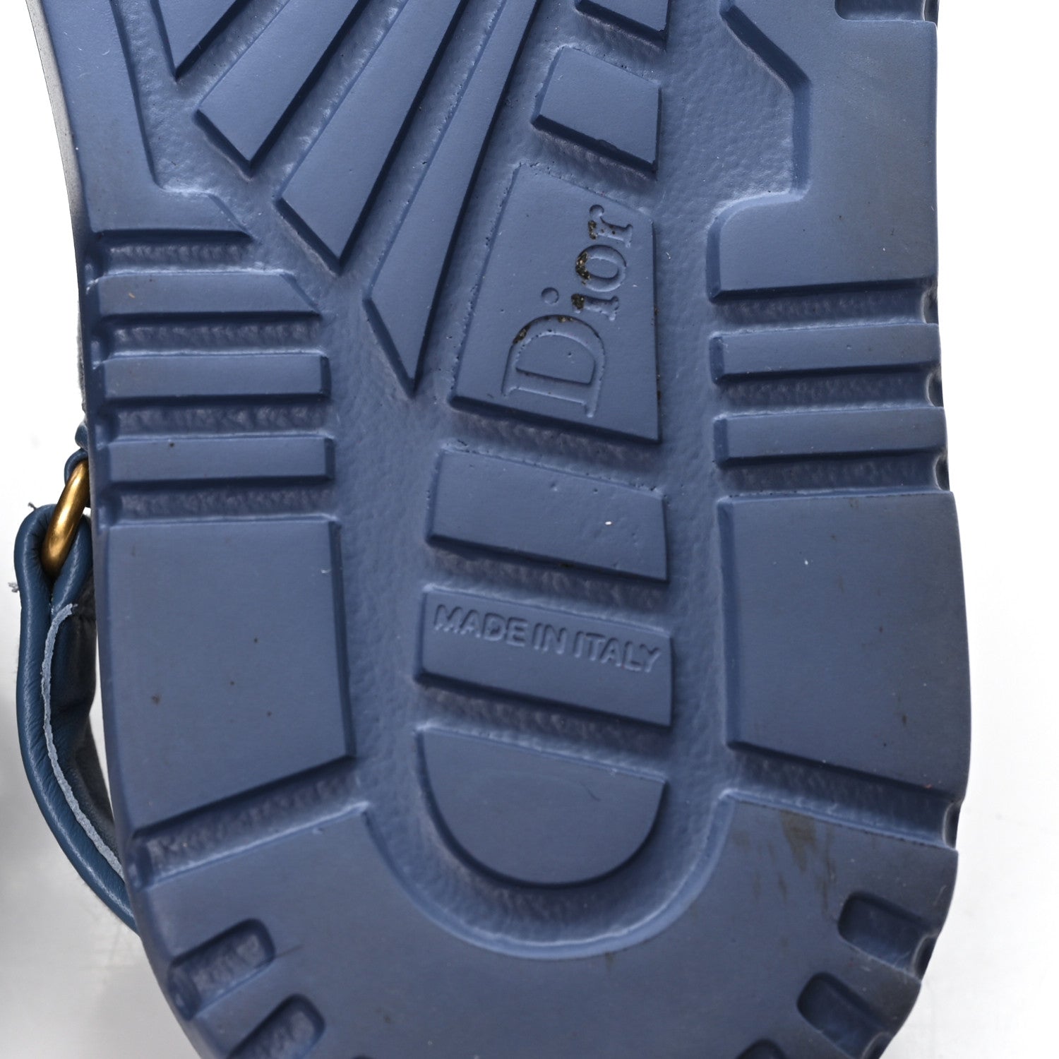 Christian Dior Denim Cannage Embroidered Dioract Sandals 35 Blue