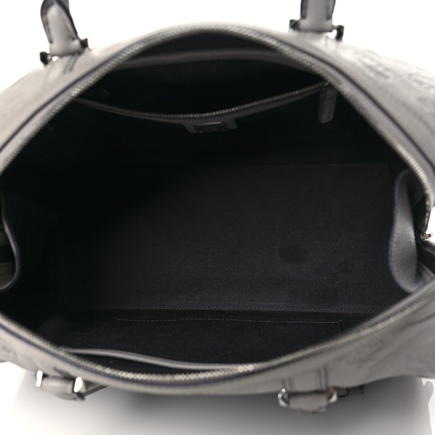 Calfskin Ottomar Monogram Essential Boston Bag Grey