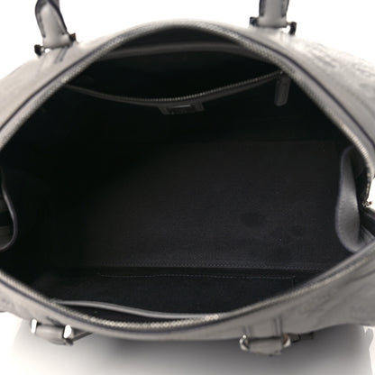 MCM Calfskin Ottomar Monogram Essential Boston Bag Grey 5 of 12