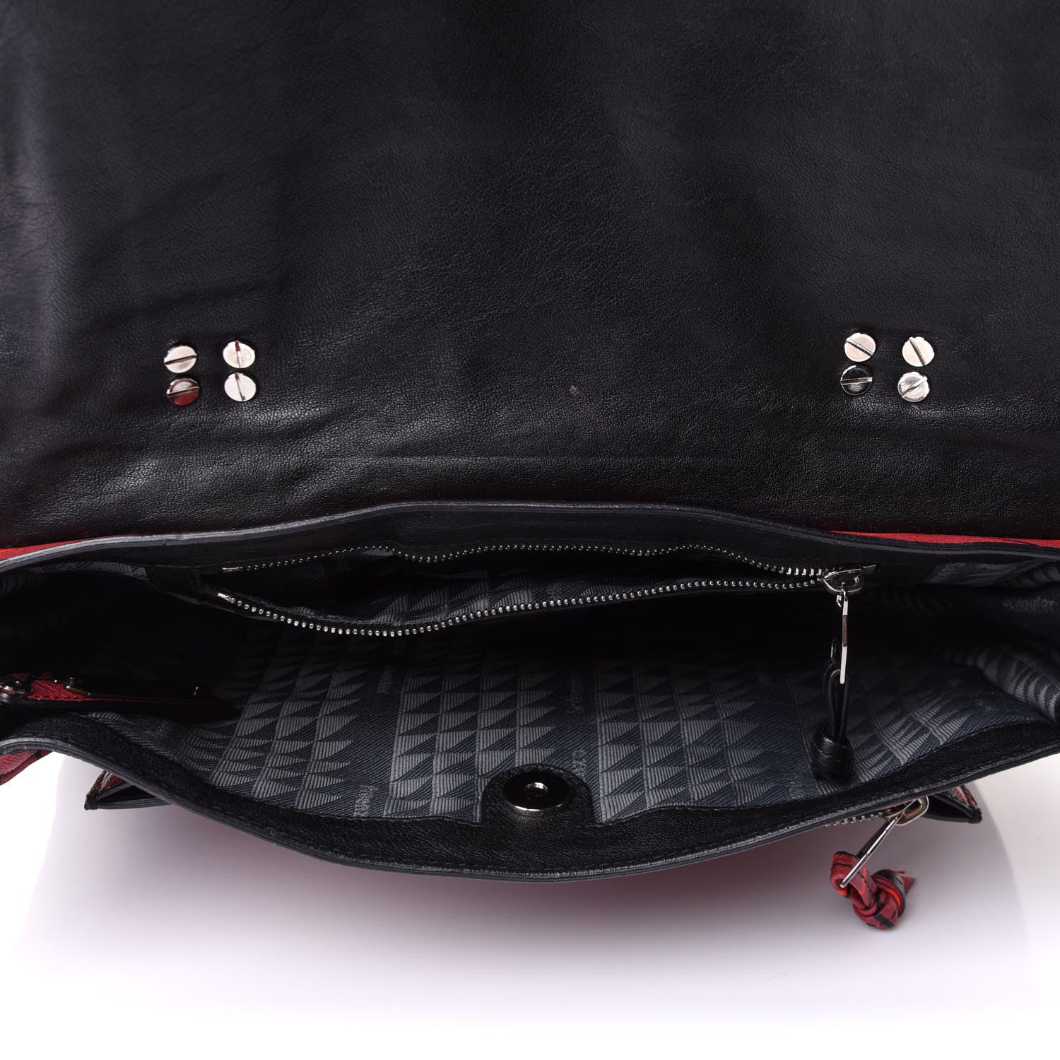 Proenza Schouler Calfskin Scribble Print Medium PS1 Satchel Red 6 of 9