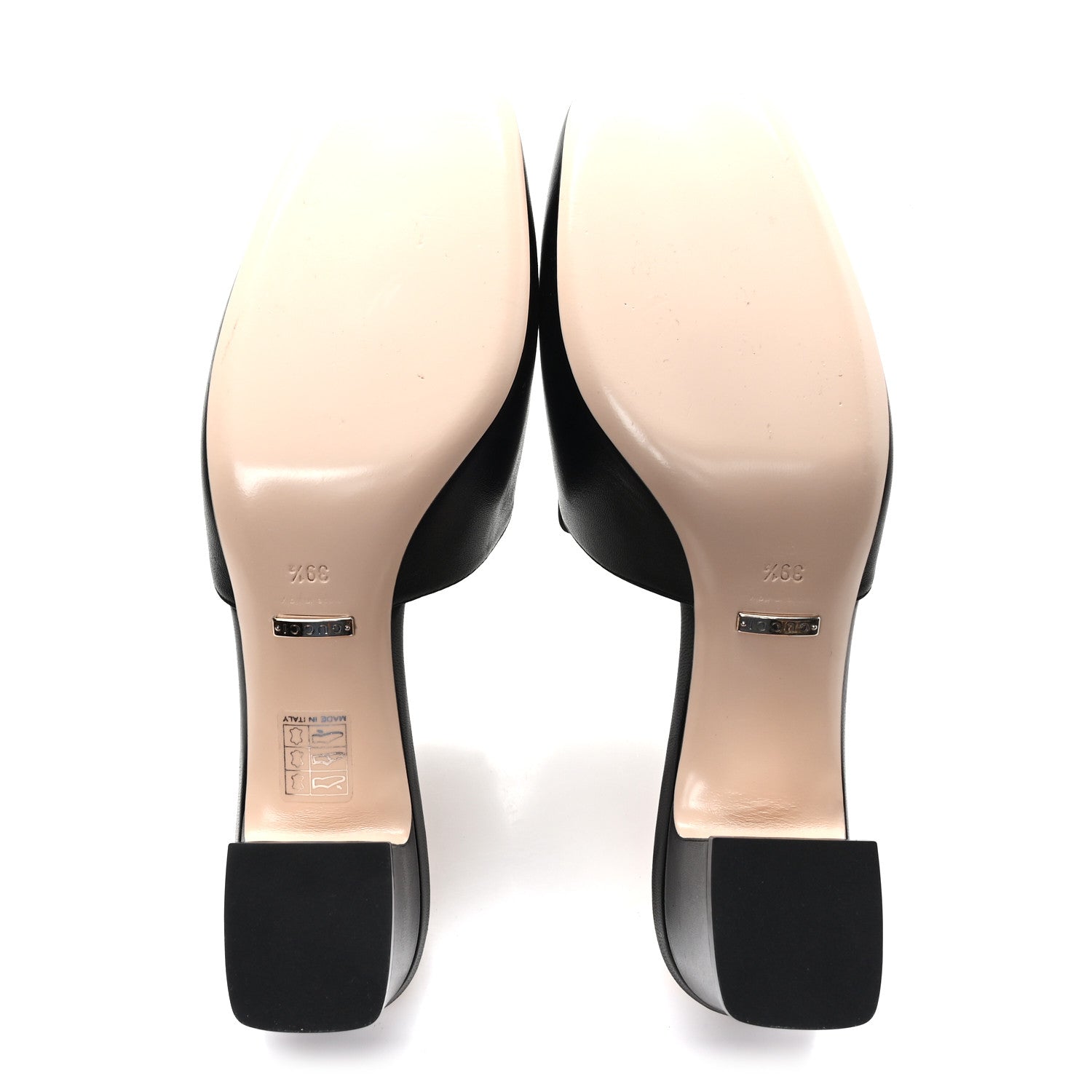 Gucci Malaga Kid Crystal Square G Madelyn 60mm Mules 39.5 Black 6 of 9
