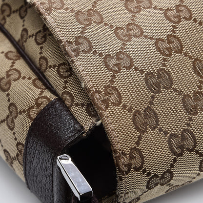 Gucci Monogram Large Flap Messenger Bag Beige Dark Brown 13 of 15