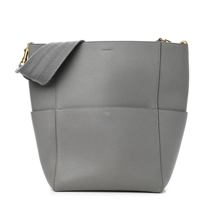 Celine Soft Grained Calfskin Sangle Bucket Bag Cloud 1 of 8