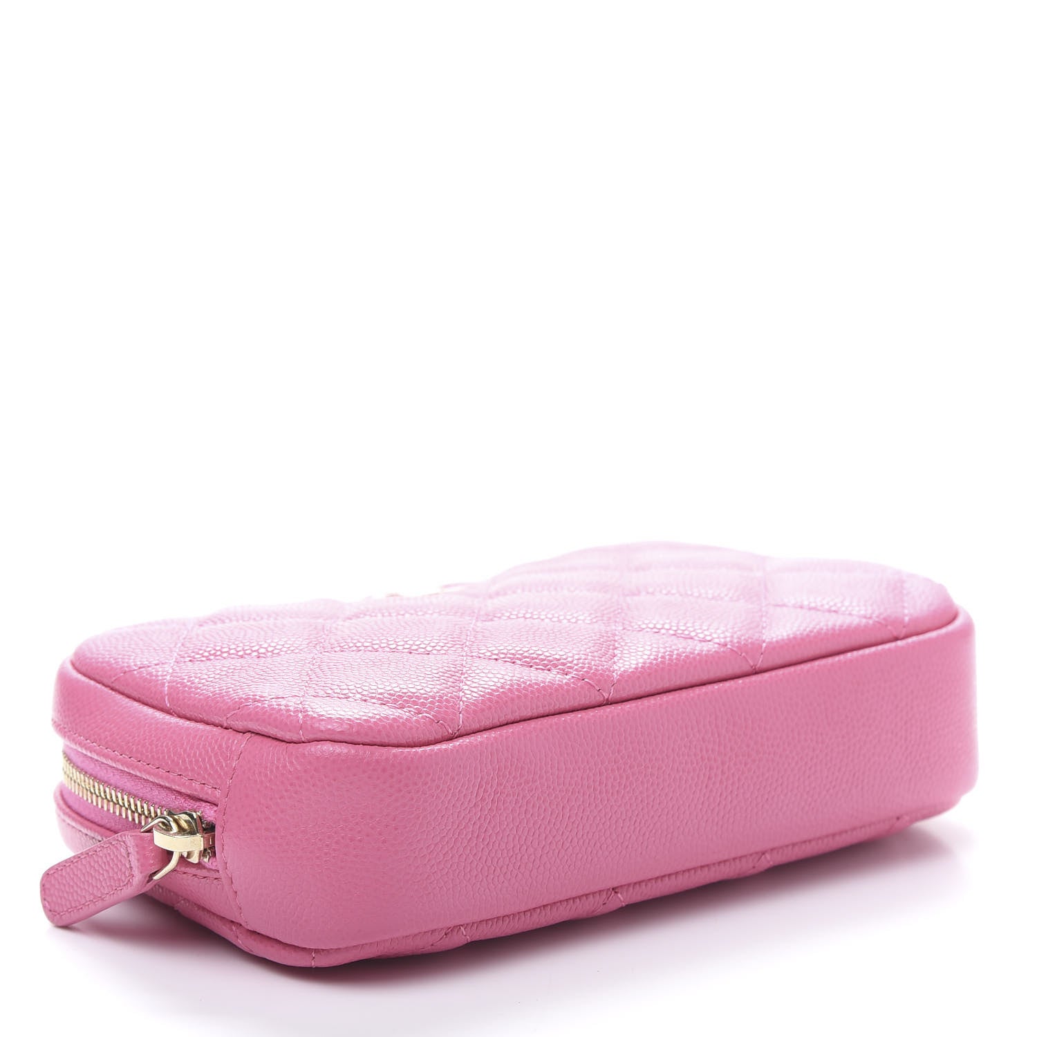 Chanel Caviar Quilted Small Curvy Pouch Cosmetic Case Pink 4 of 8