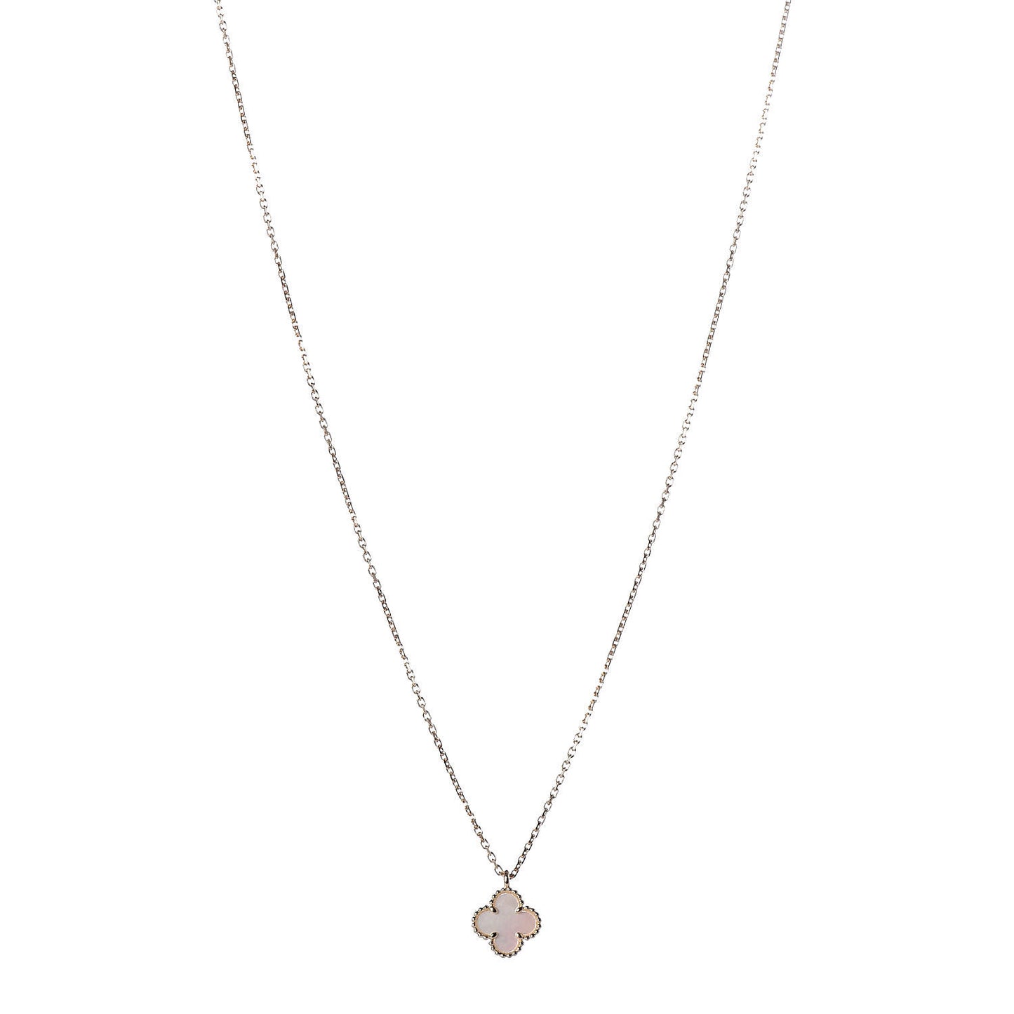 18K Yellow Gold Mother of Pearl Sweet Alhambra Pendant Necklace