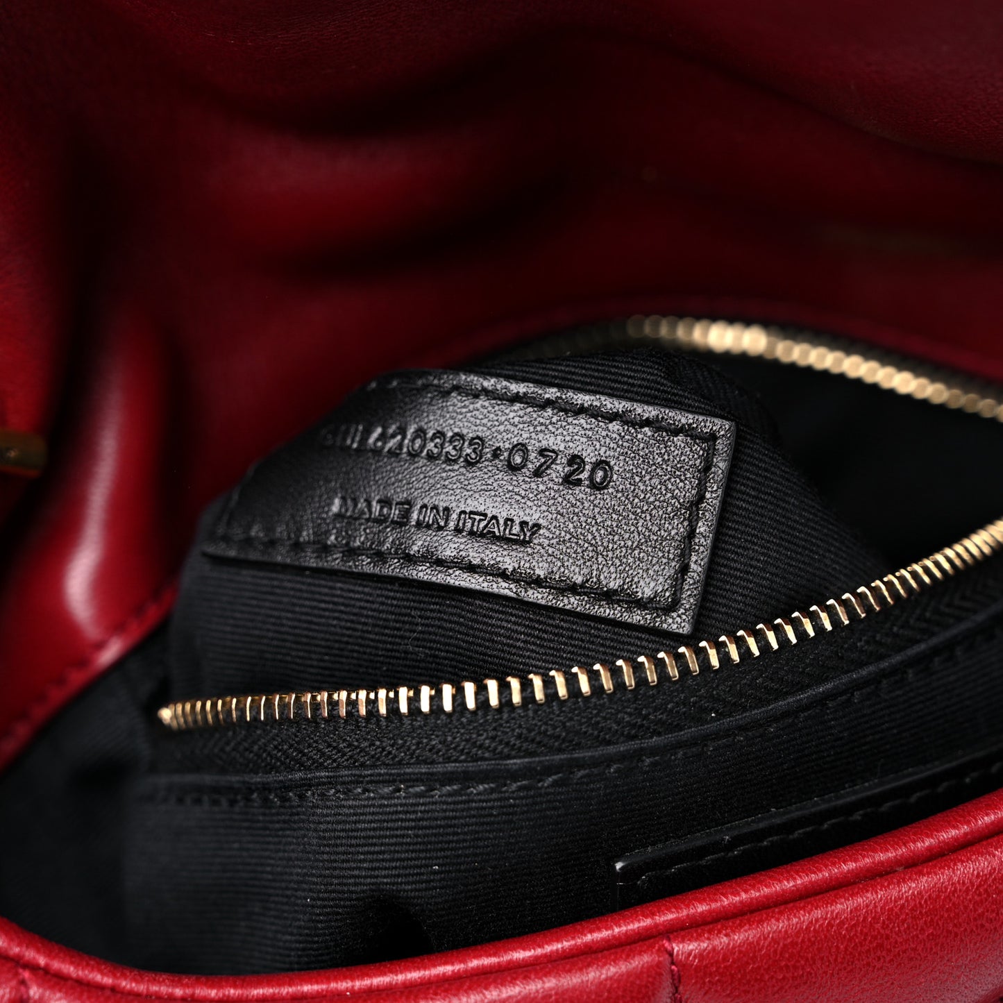 Lambskin Quilted Toy Loulou Puffer Monogram Chain Satchel Red