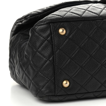 Chanel Calfskin Quilted XXL Travel Flap Bag Black 9 of 13