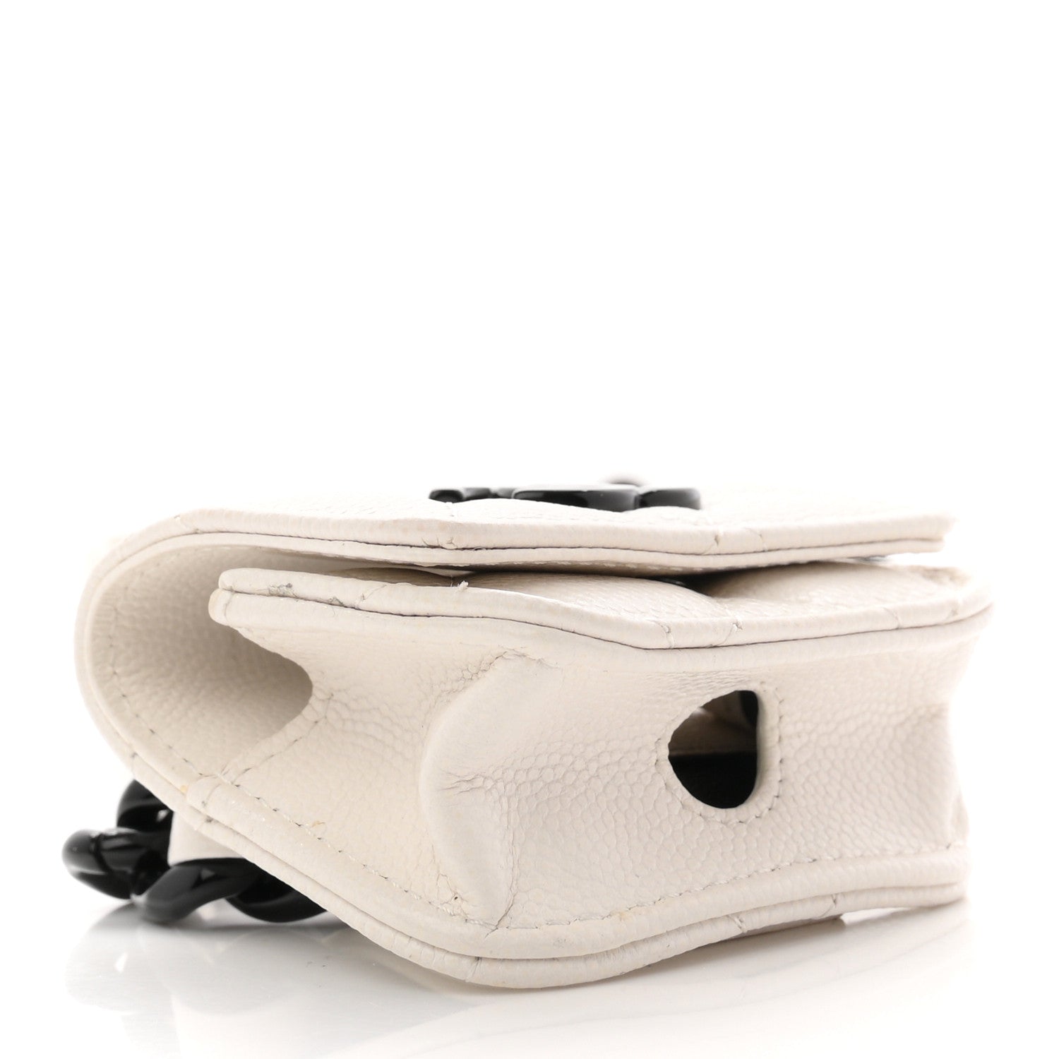 Chanel Caviar Quilted Airpods Pro Holder Belt White 4 of 11
