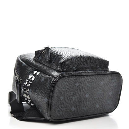 MCM Visetos Side Stud Mini Stark Backpack Black 3 of 7
