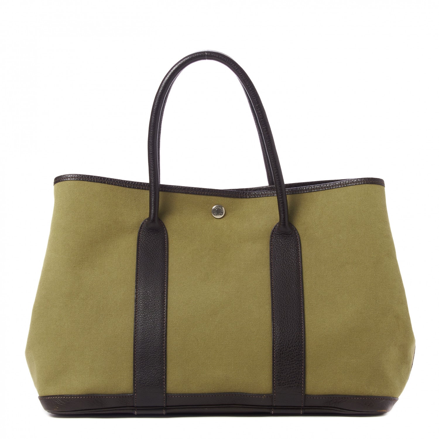 Hermes Buffle Skipper Toile Garden Party 36 MM Tote Olive 1 of 7