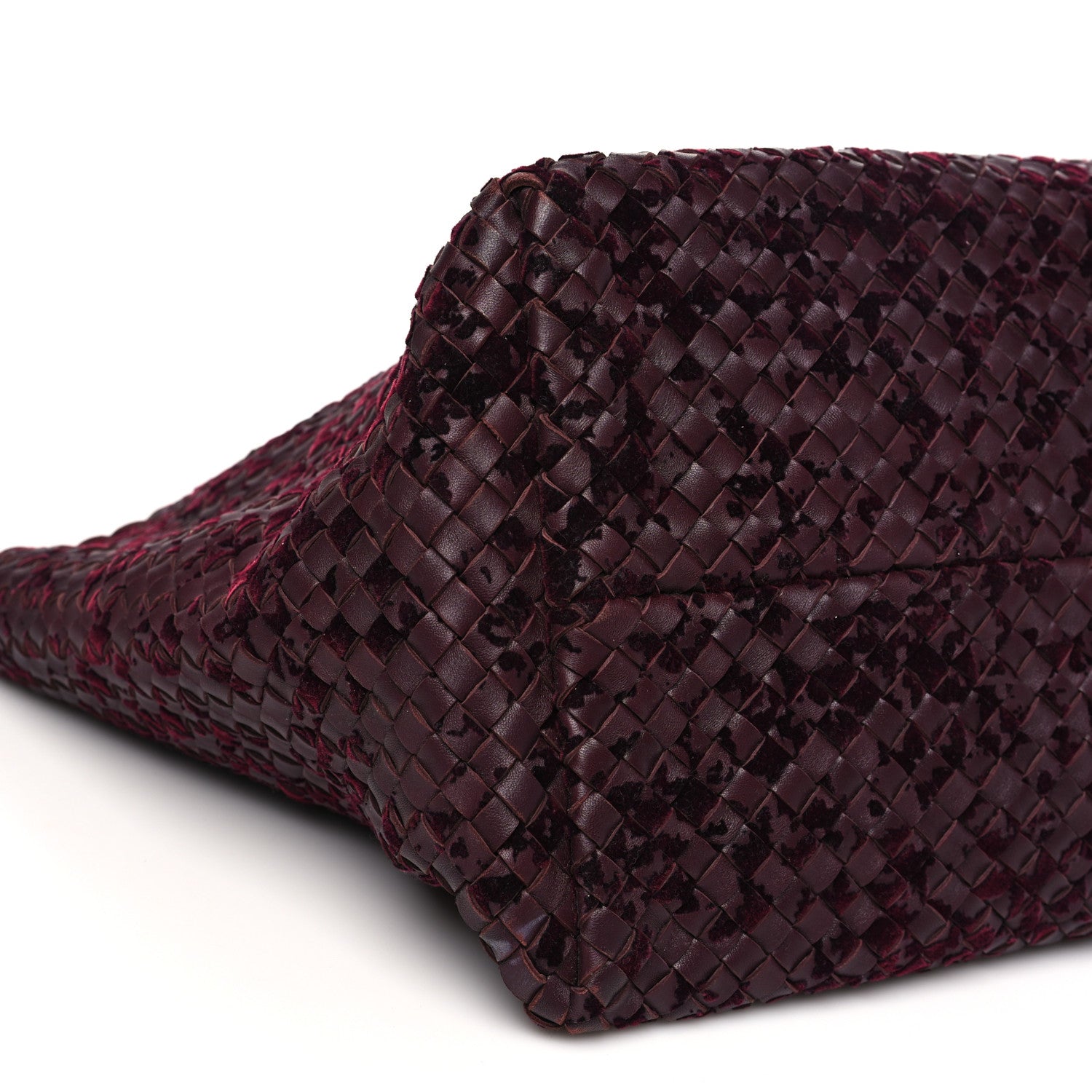 Bottega Veneta Nappa Velours Intrecciato Large Cabat Bordeaux 9 of 12