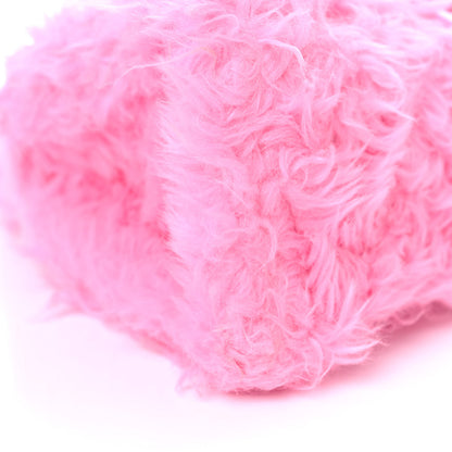 Balenciaga Faux Fur Medium Fluffy Hourglass Top Handle Bag Pink 8 of 9