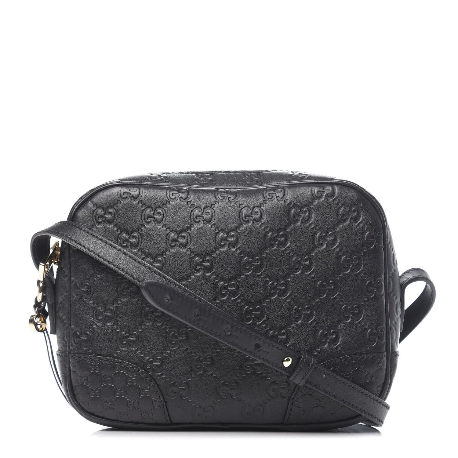 Gucci Guccissima Mini Bree Messenger Bag Black 1 of 10