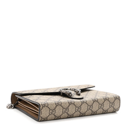 Gucci GG Supreme Monogram Mini Dionysus Chain Wallet Beige Taupe 4 of 9