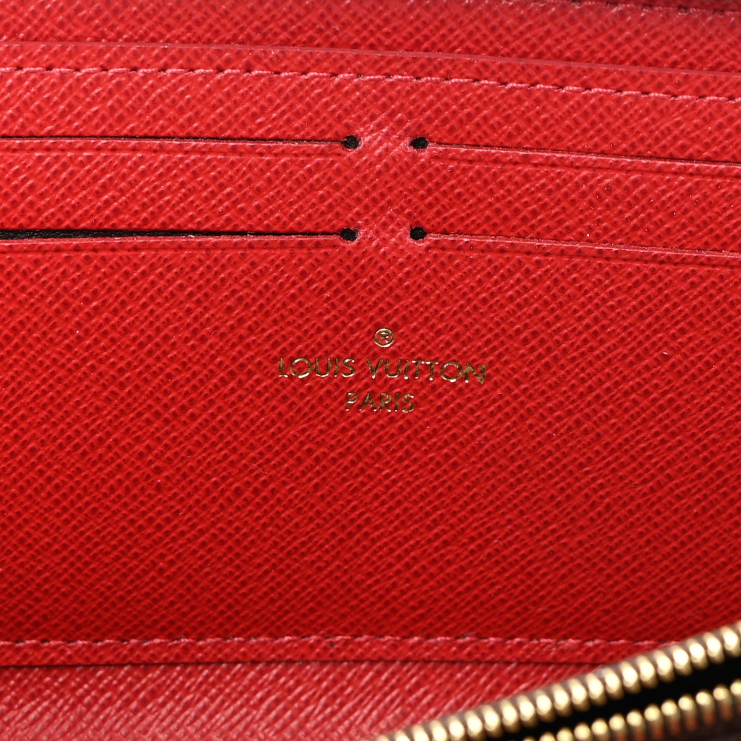 Damier Ebene Clemence Wallet Cherry
