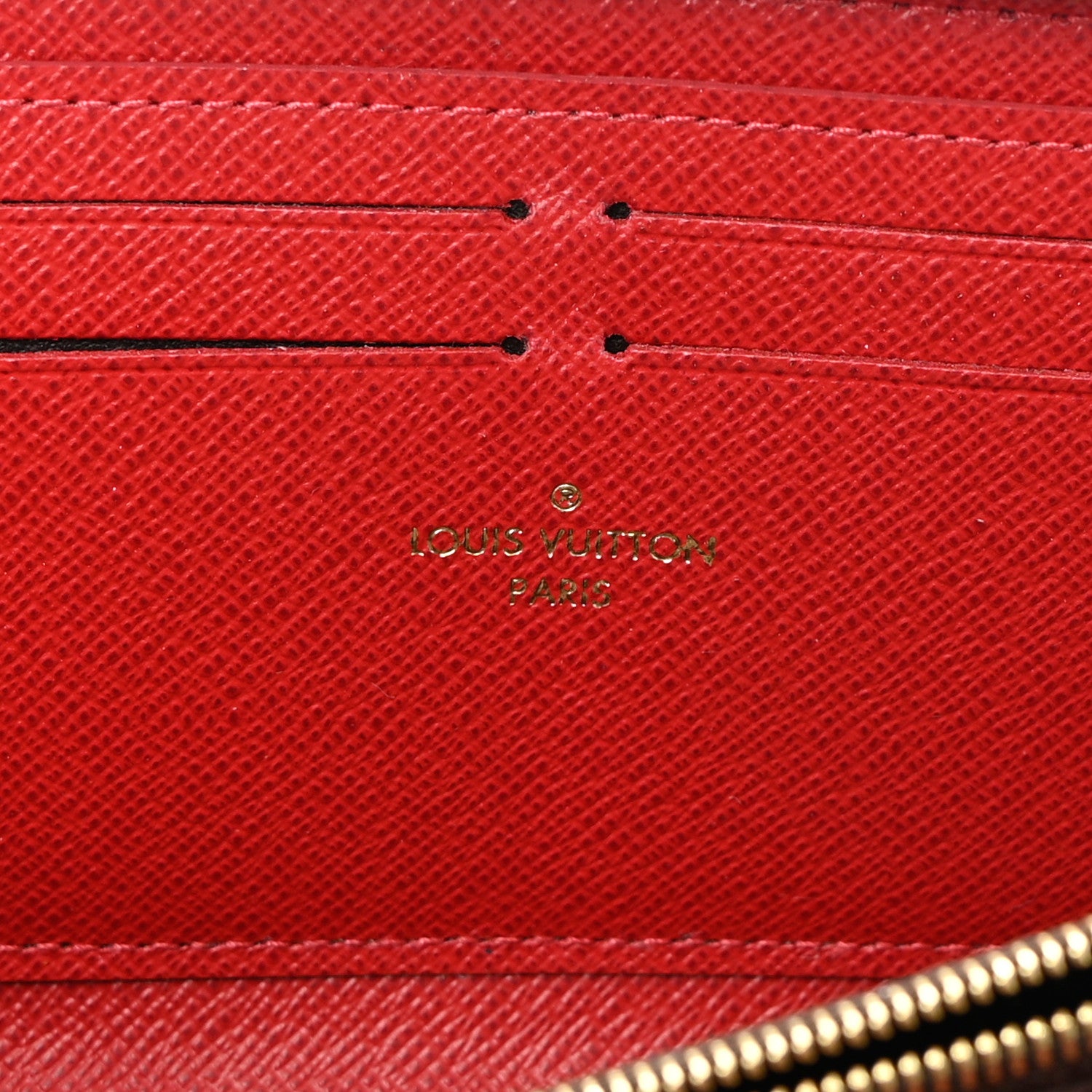 Louis Vuitton Damier Ebene Clemence Wallet Cherry 6 of 9