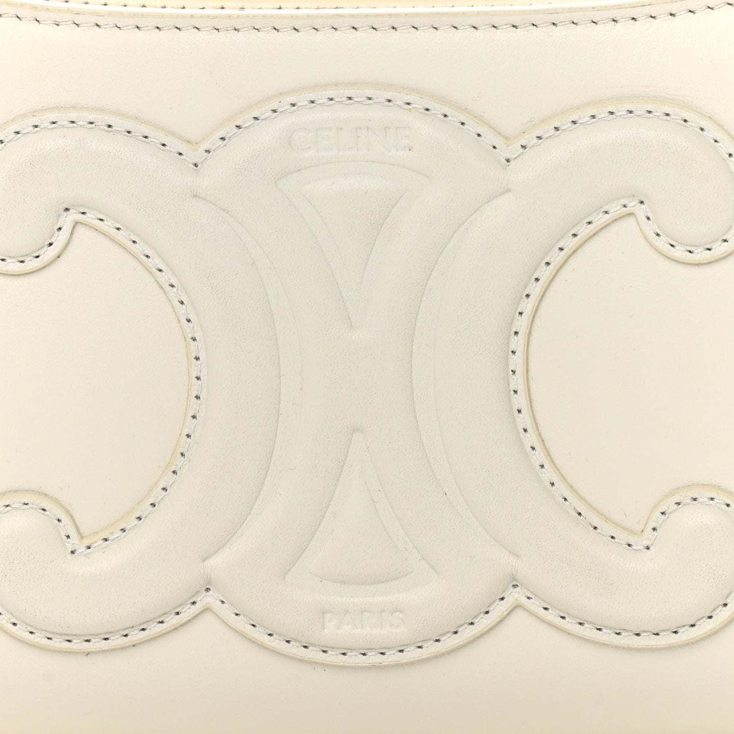 Smooth Calfskin Cuir Triomphe Shoulder Bag White