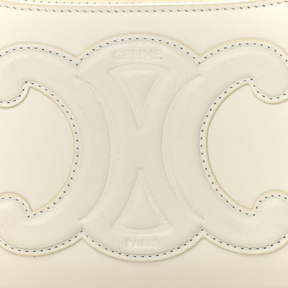 Celine Smooth Calfskin Cuir Triomphe Shoulder Bag White 9 of 15