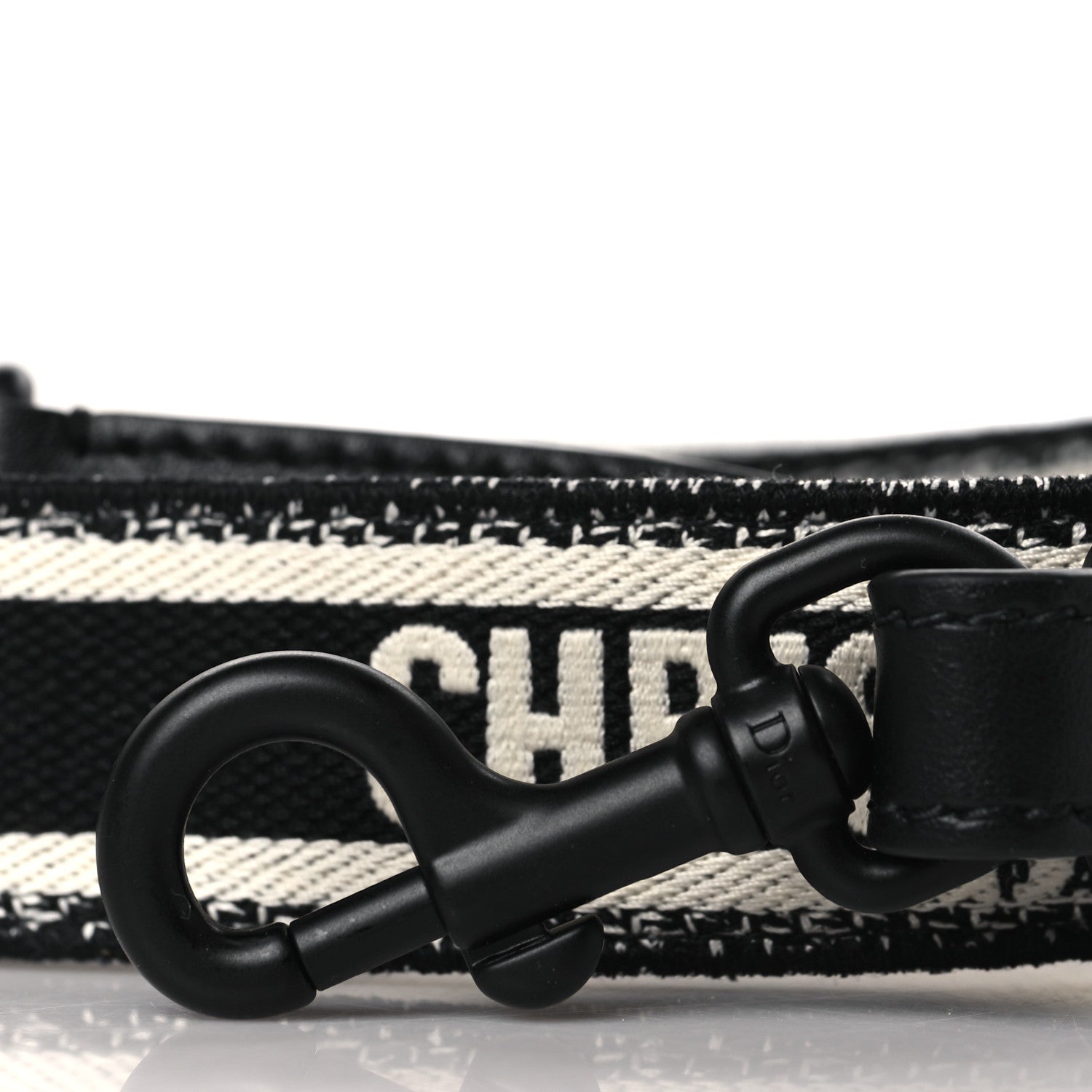 Christian Dior Canvas Embroidered Shoulder Strap Black Ultramatte 3 of 5