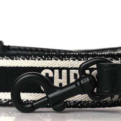 Christian Dior Canvas Embroidered Shoulder Strap Black Ultramatte 3 of 5