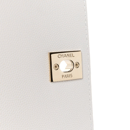 Chanel Caviar Quilted Mini Coco Handle Flap White 7 of 12