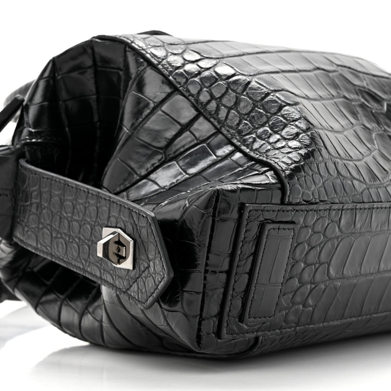 Givenchy Calfskin Crocodile Embossed Medium Soft Antigona Black 9 of 14