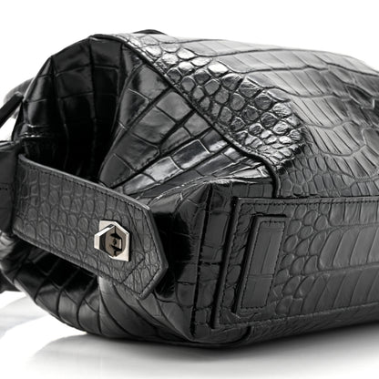 Givenchy Calfskin Crocodile Embossed Medium Soft Antigona Black 9 of 14