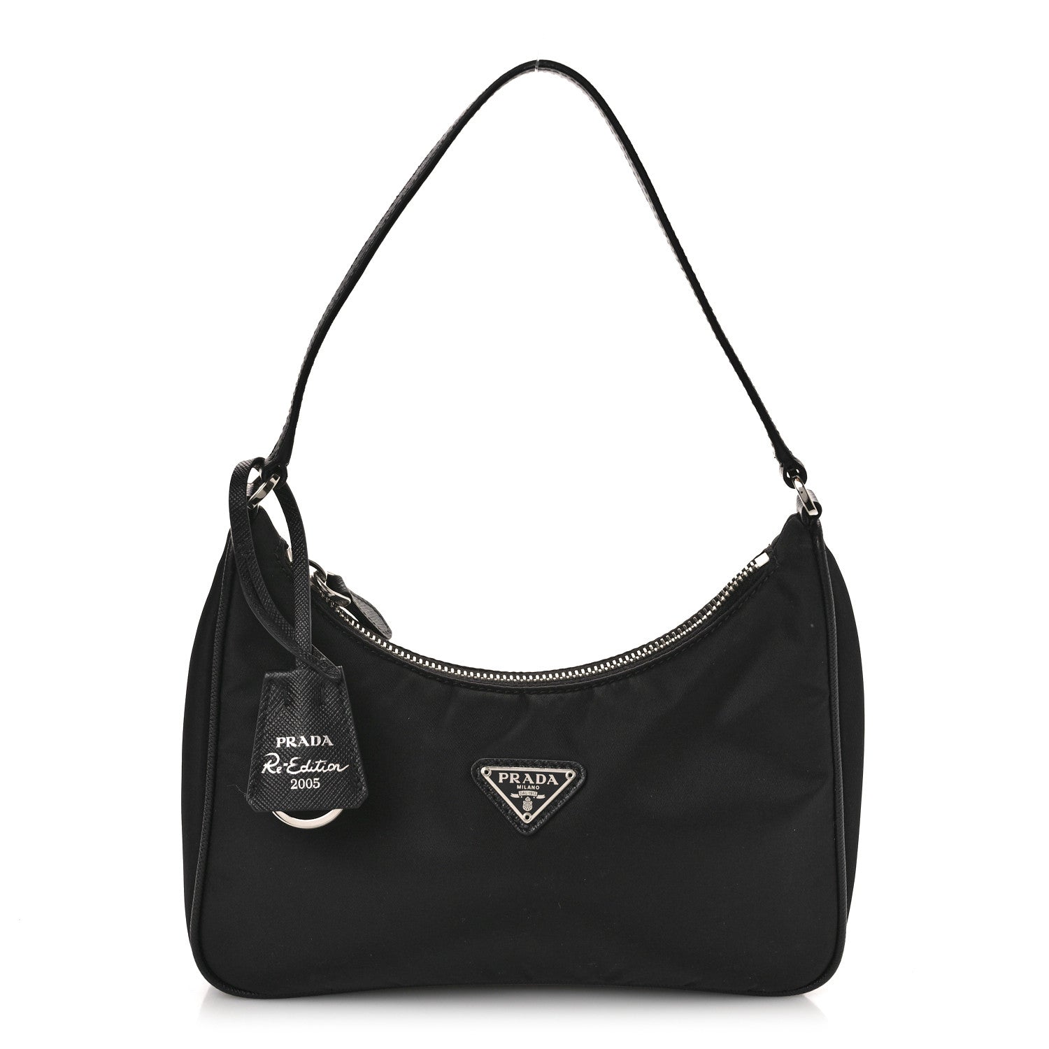 Prada Tessuto Nylon Saffiano Mini Re-Edition 2005 Bag Black 1 of 10