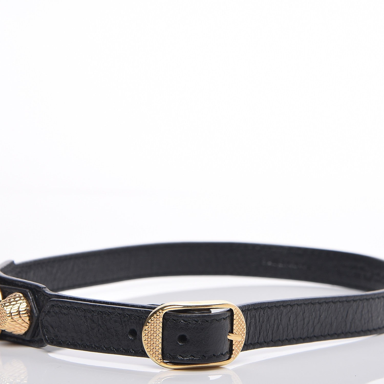 Balenciaga Agneau Giant 12 Gold Hardware Triple Tour Bracelet S Black 4 of 7