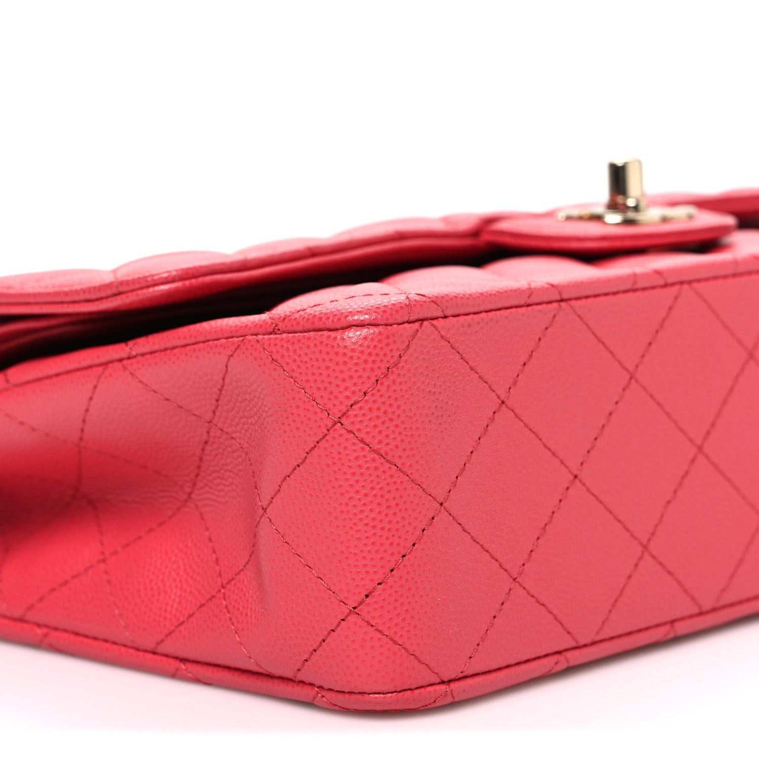 Chanel Caviar Quilted Medium Double Flap Pink 9 of 10
