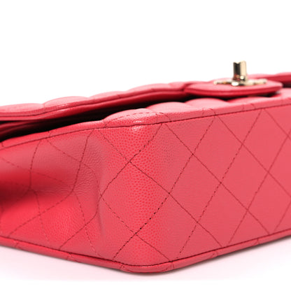 Chanel Caviar Quilted Medium Double Flap Pink 9 of 10