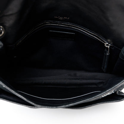 Saint Laurent Cotton Bandana Monogram Medium Niki Chain Satchel Black White 5 of 11