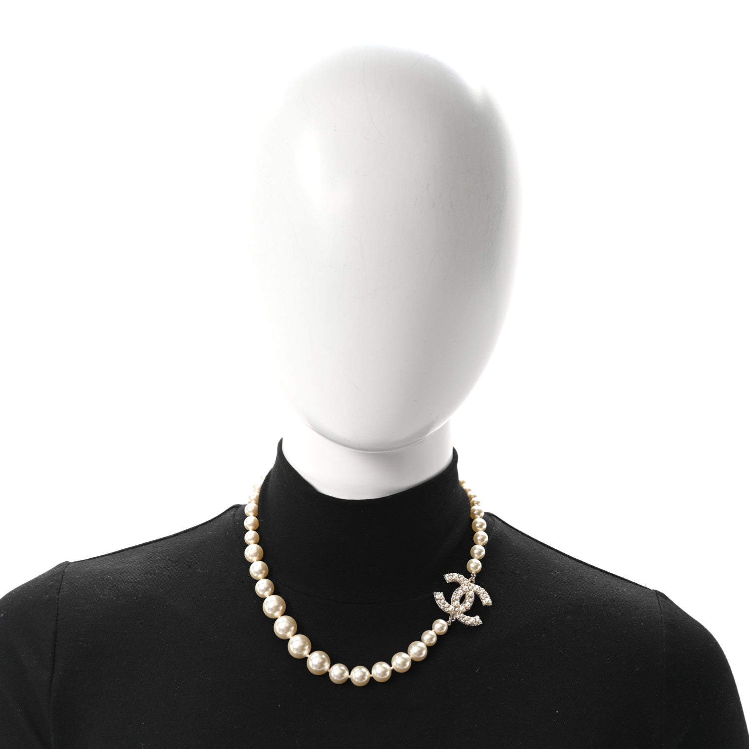 Chanel Pearl CC 100th Anniversary Necklace Light Gold 2 of 5