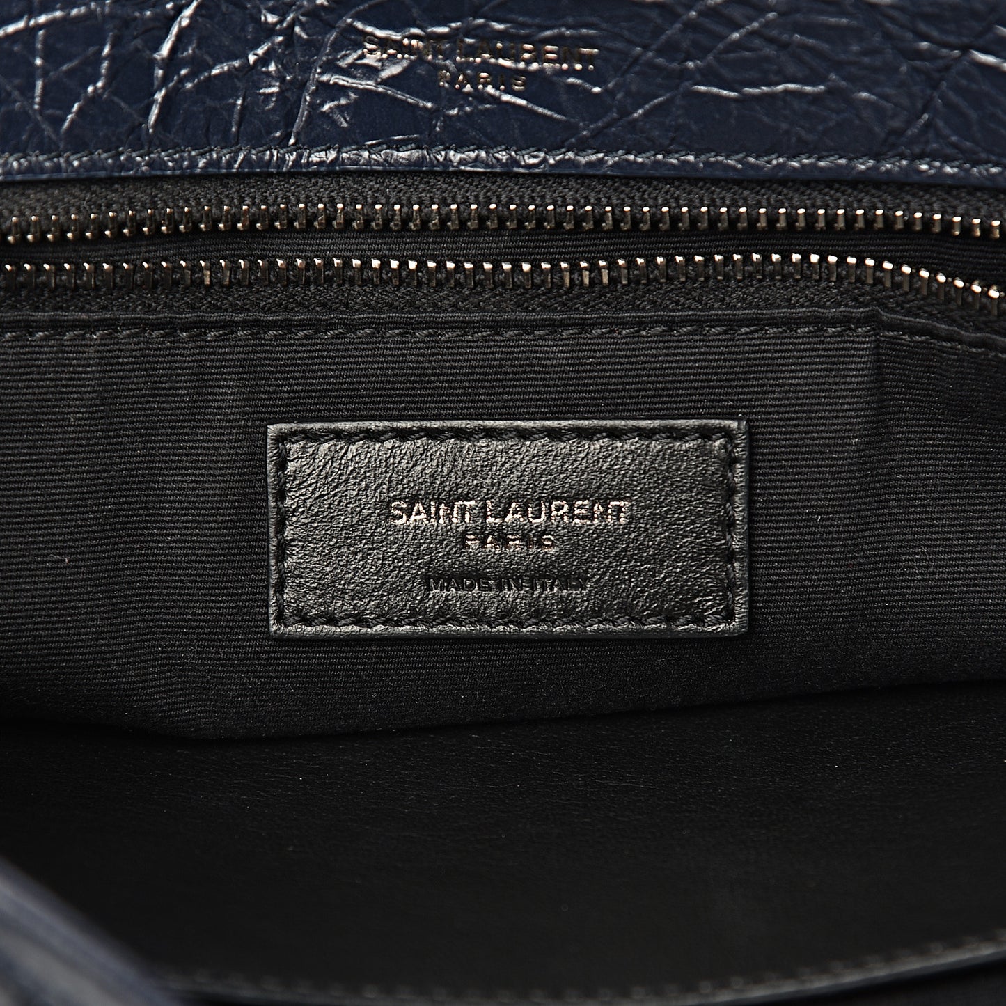 Crinkled Calfskin Matelasse Monogram Medium Niki Chain Satchel Deep Marine