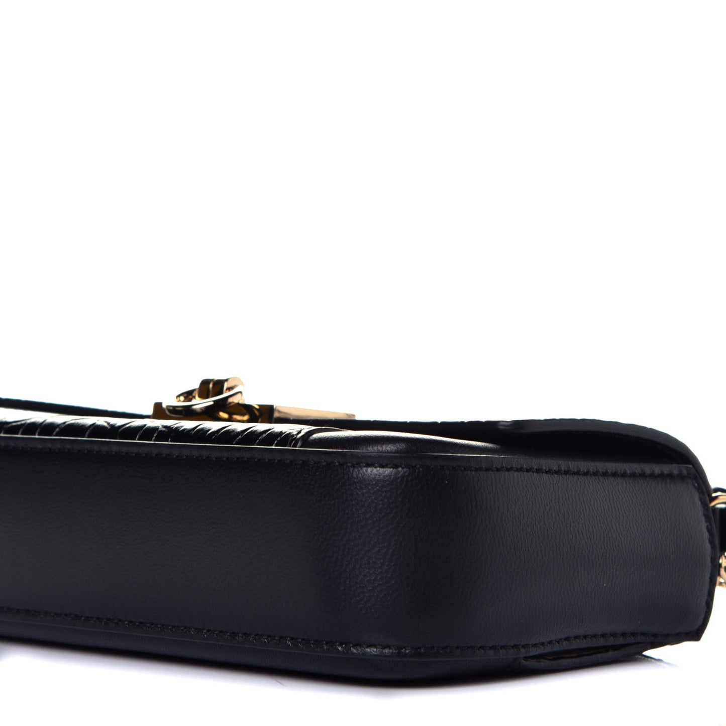 Calfskin Crocodile Embossed GV3 Mini Pocket Convertible Bag Black