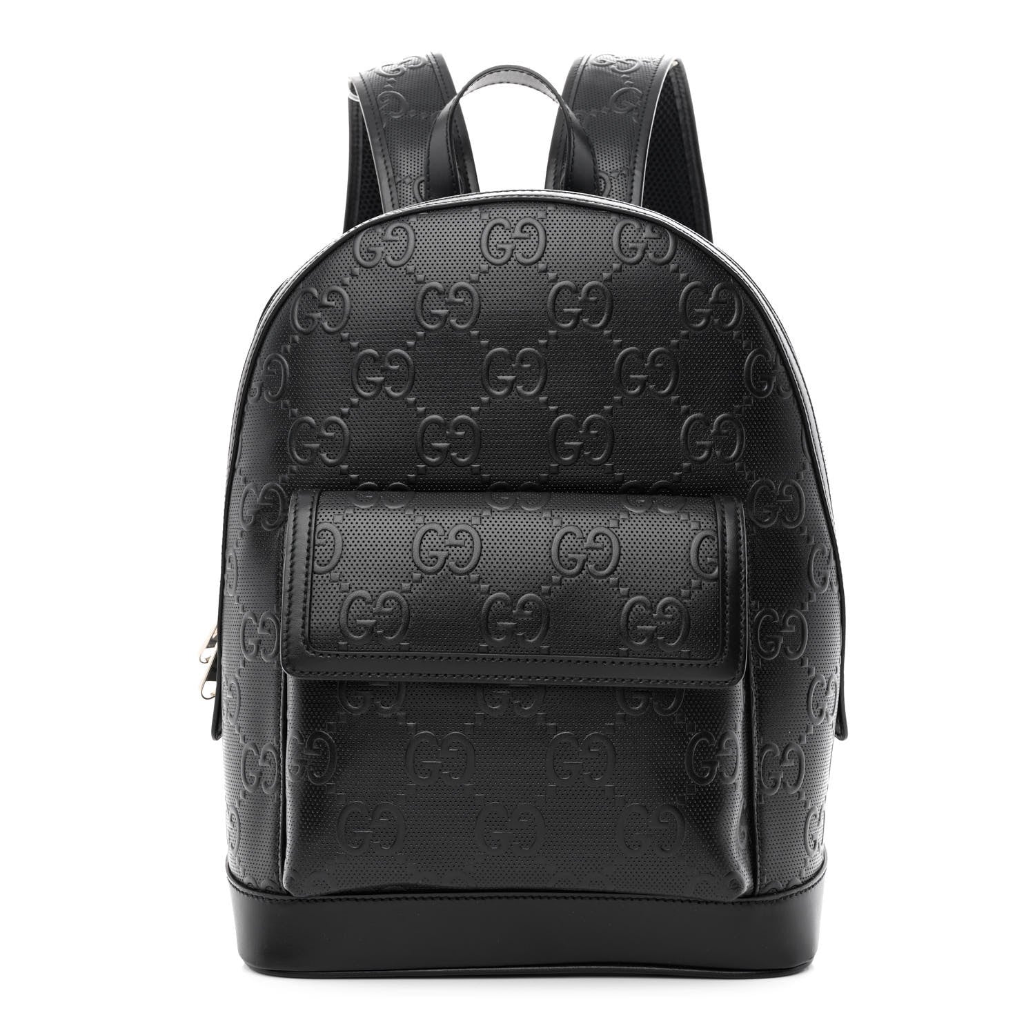Gucci Calfskin GG Tennis Embossed Backpack Black 1 of 10