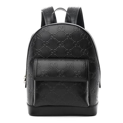 Gucci Calfskin GG Tennis Embossed Backpack Black 1 of 10