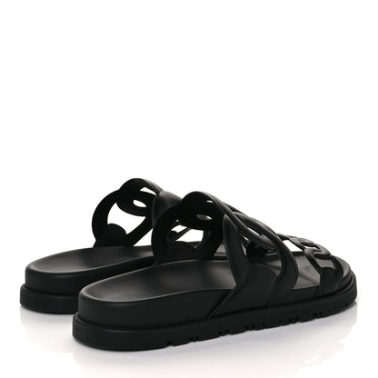 Hermes Nappa Womens Extra Sandals 35.5 Black 4 of 9