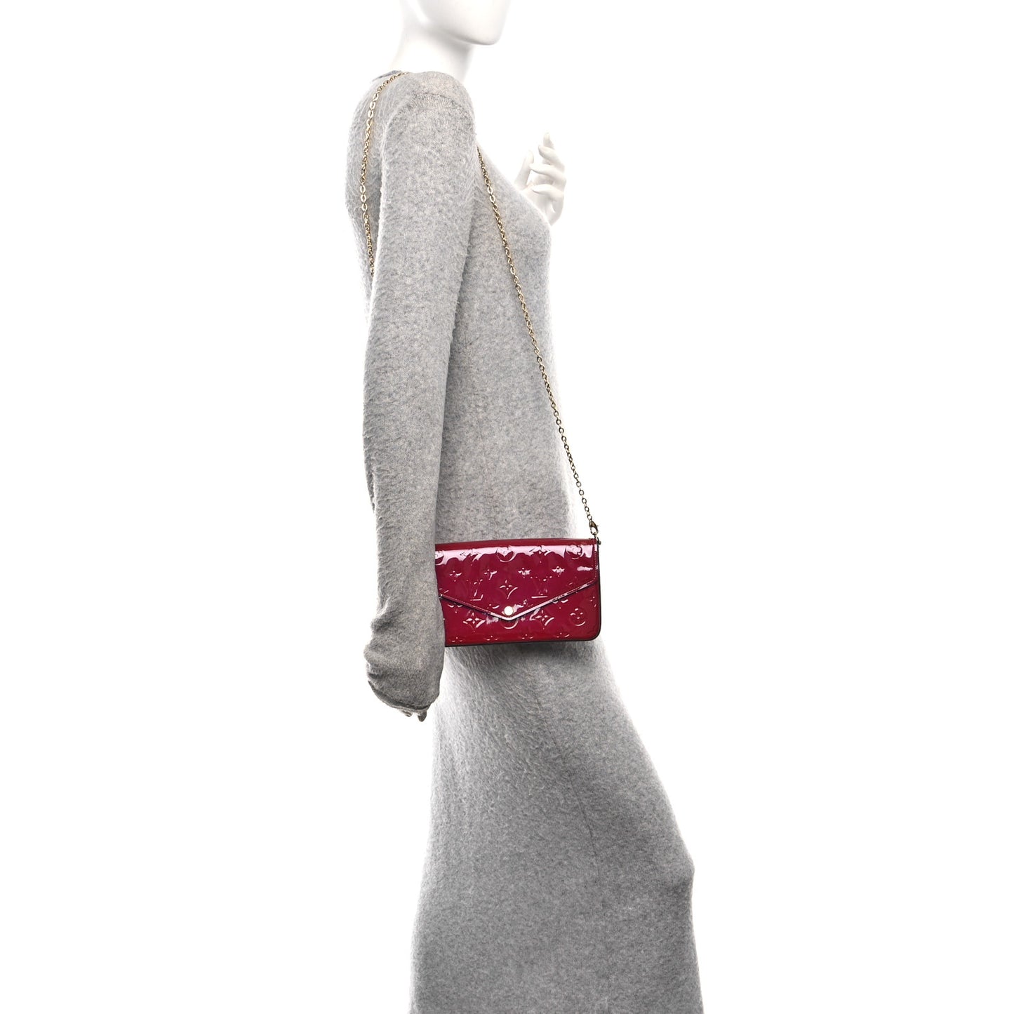 Vernis Felicie Chain Wallet Magenta