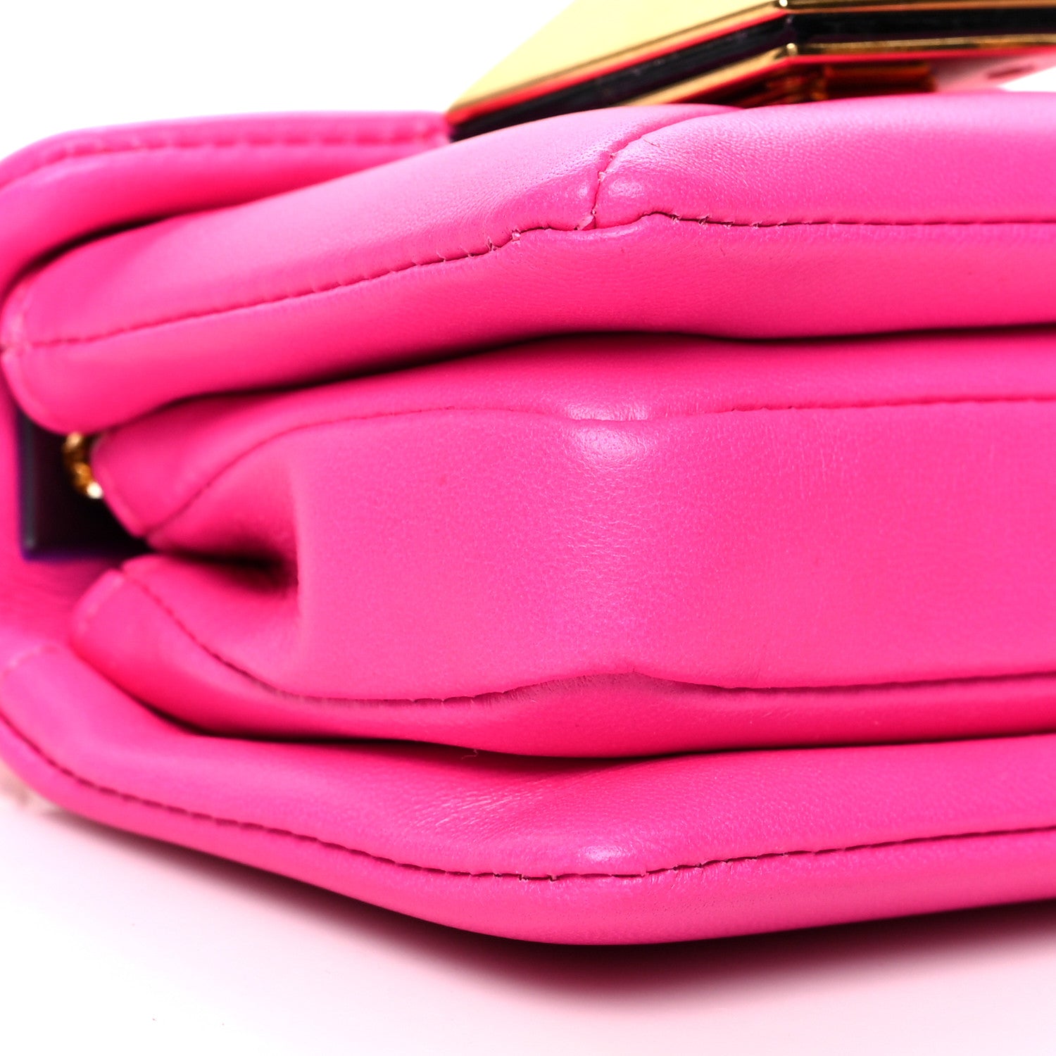 Valentino Garavani Nappa Micro One Stud Chain Bag Pink PP 7 of 10