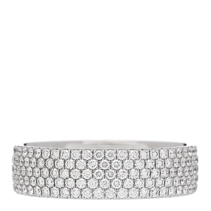Tiffany 18K White Gold Diamond Metro Five-Row Ring 53 6.5 3 of 5