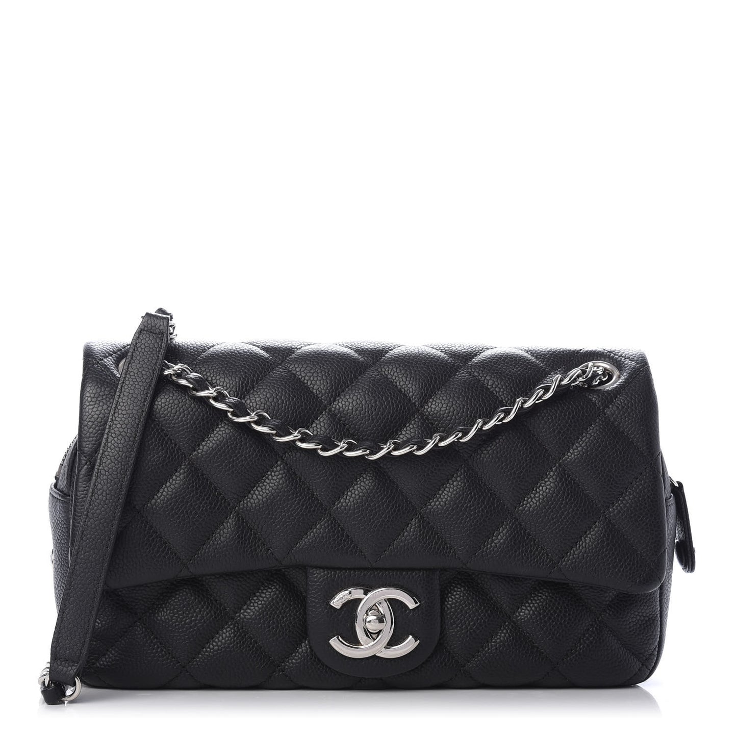 Caviar Quilted Medium Easy Flap Black