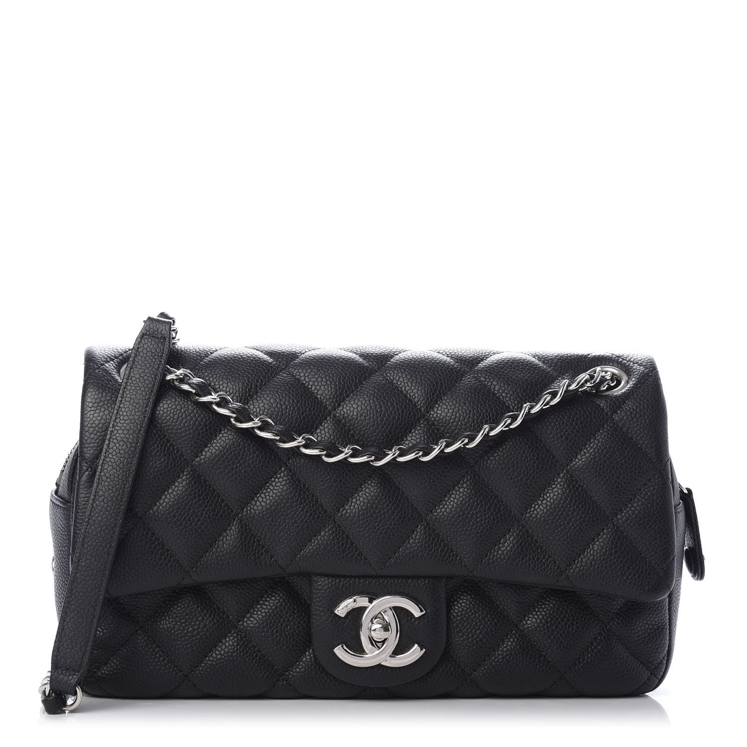 Chanel Caviar Quilted Medium Easy Flap Black 1 of 10