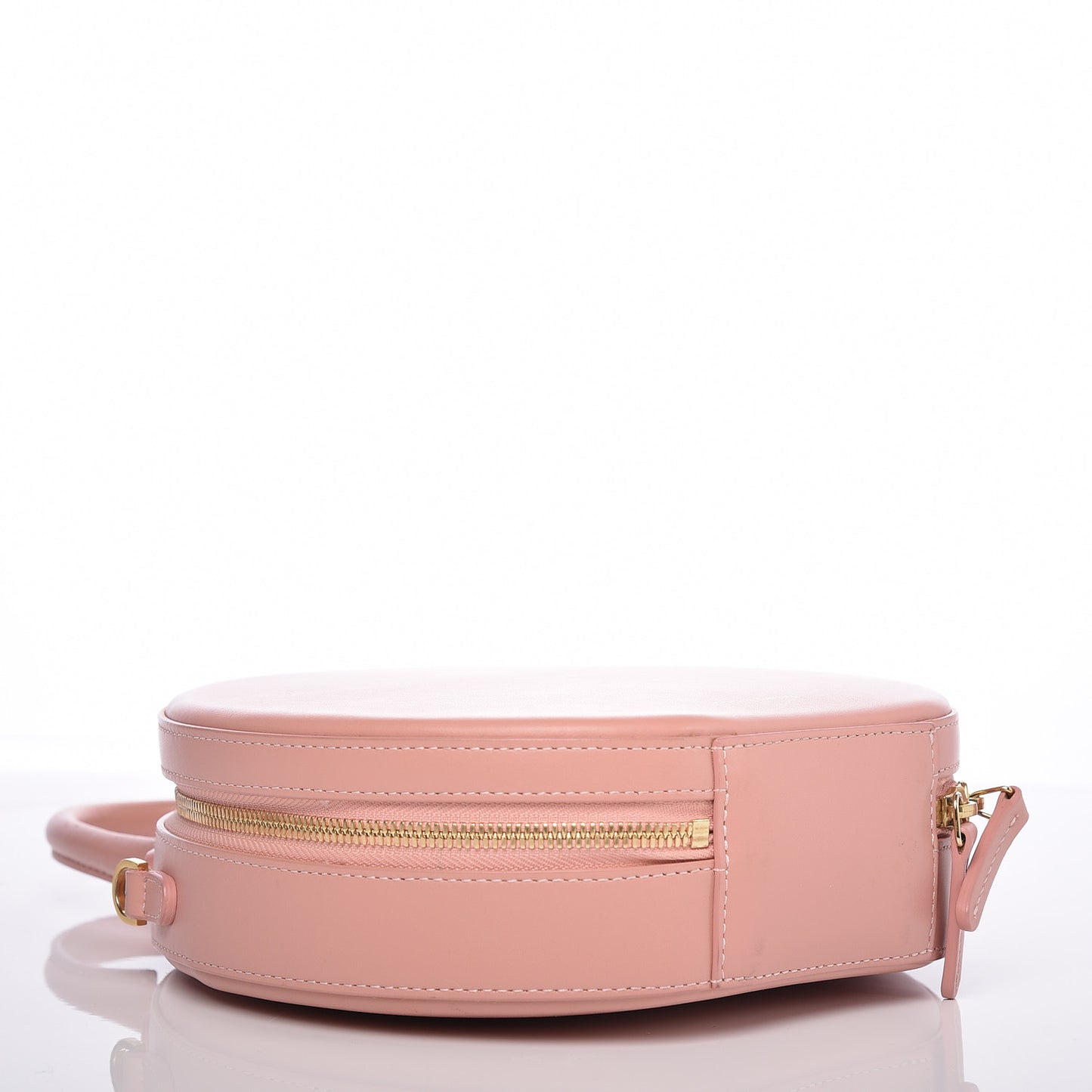 Calfskin Circle Crossbody Bag Light Pink