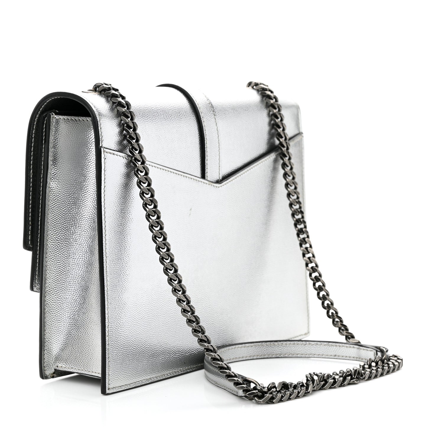 Grain De Poudre Monogram Medium Sulpice Shoulder Bag Silver