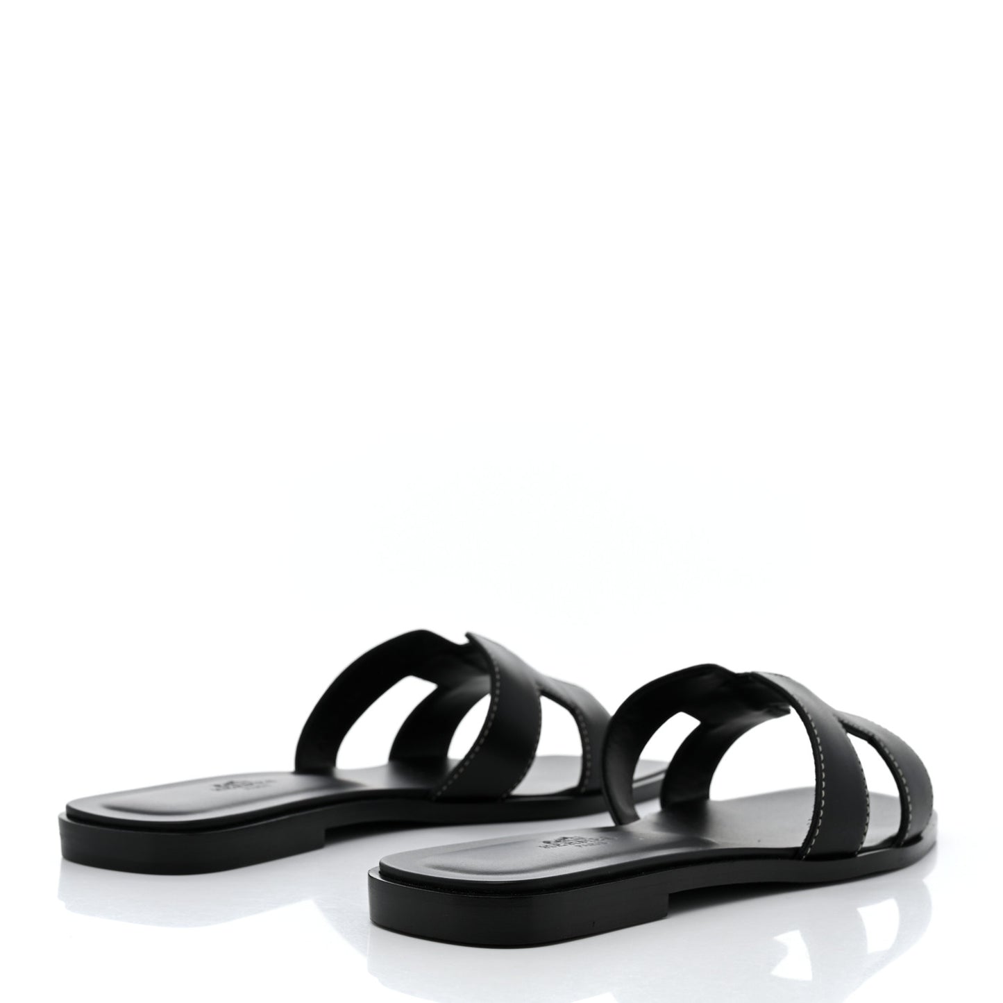 Box Calfskin Oran Sandals 37.5 Black
